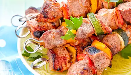 Beef and Vegetable Kebabs