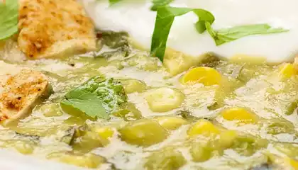 Tomatillo and Corn Soup