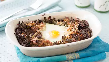 Eggs with Potato and Kale Hash Nest