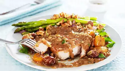 Braised Pork Chops with Prunes and Apricots