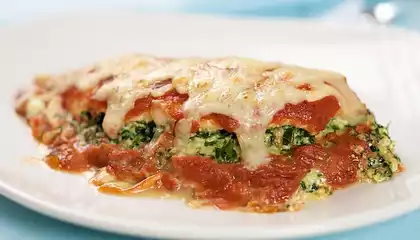 Natalia's Chicken Breasts stuffed with Spinach, Ricotta and Provolone Cheese