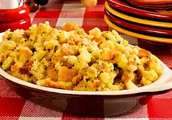 Cornbread Stuffing with Apples and Golden Raisins