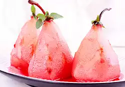 Pears Poached in Red Wine