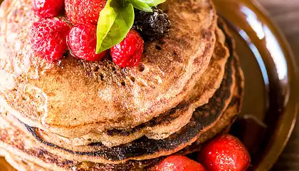 Buckwheat Oat Pancakes for One