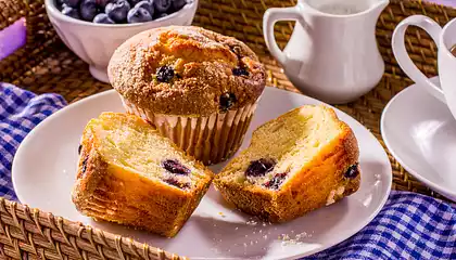 Breakfast Blueberry or Cherry Muffins