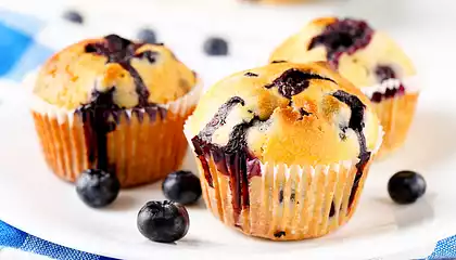 Fresh and Delicate Blueberry Muffins