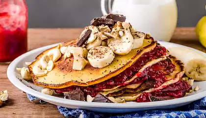 Breakfast Sourdough Maple Pancakes