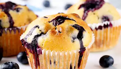 Mile High Blueberry Muffins