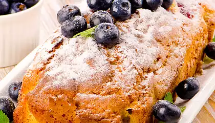 Blueberry Cornmeal Loaf Cake