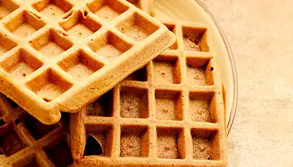 Soy Milk Whole Wheat Sourdough Waffles