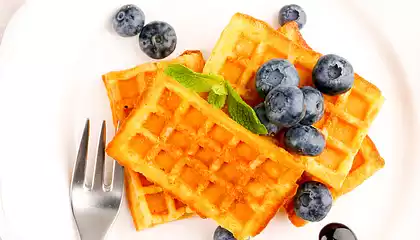 Orange Yeast Waffles