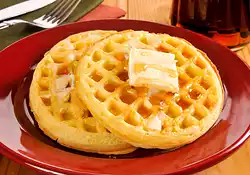 Breakfast Waffles with Soda