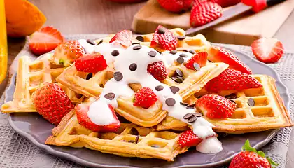 Waffles (Using Wheat Quick Mix)