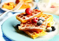 Wholegrain Waffles with Flaxseeds
