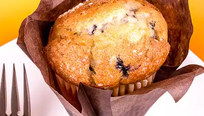 Whole Wheat Banana Blueberry Muffins