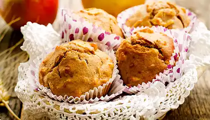 Whole Wheat Applesauce Cinnamon Muffins