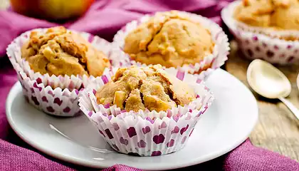 Maple Syrup Apple Bran Muffins