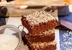 Olive Oil Brownies with Coconut