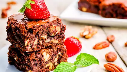 Moist Brownies with Walnuts