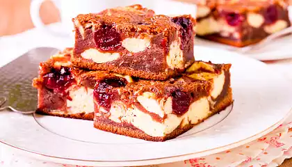 Cream Cheese Cherry Marbled Brownies