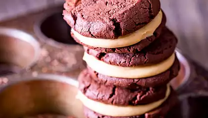 Chocolate Cream Cheese Sandwich Cookies