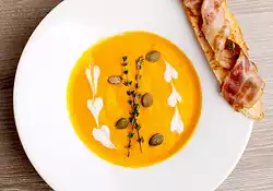 Roasted Spiced Pumpkin Maple Soup