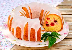Cranberry Orange Pound Cake with Butter Rum Sauce