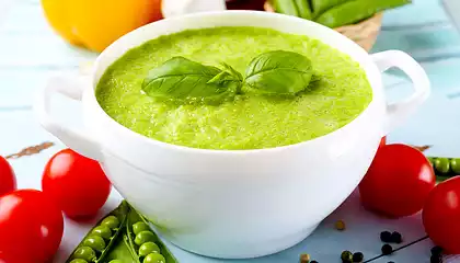 Cold Minted Pea Soup