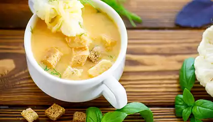 Cream of Cauliflower and Cheese Soup