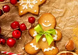 Christmas Ginger Cookies with Almond Frosting