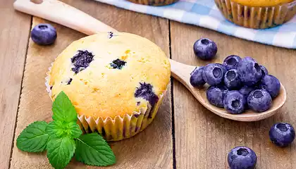 Almost Whole Wheat Lemon and Berry Muffins