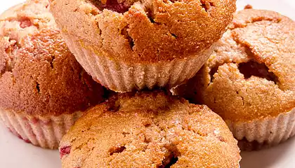 Breakfast Strawberry Oatmeal Muffins