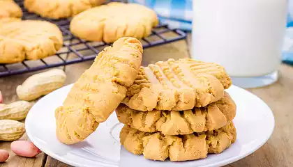 Homemade Slice and Bake Peanut Butter Cookies