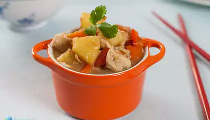 Crockpot Chicken Stew with Pepper and Pineapple