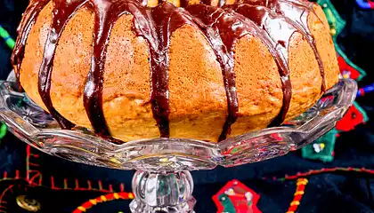 Pumpkin Bundt Cake with Chocolate Glaze