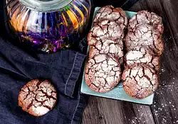 Deep Dark Chocolate Fudge Cookies