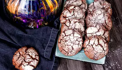 Deep Dark Chocolate Fudge Cookies