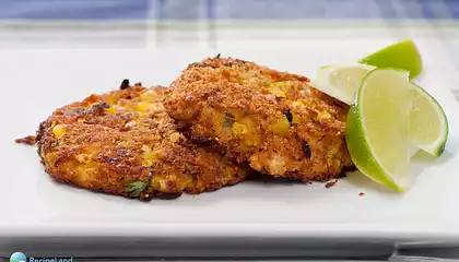 Curried Corn and Crab Cakes