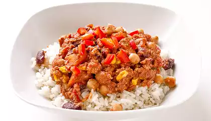 Pressure Cooked Chili Con Chickpeas