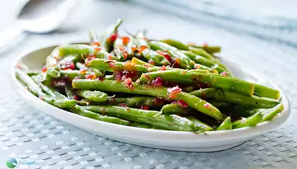 Easy Apple Cider Glazed Green Beans