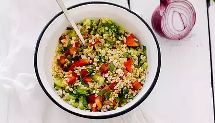 Tabouli with Parsley, Scallion, and Mint