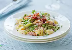 Tortellini with Peas and Prosciutto