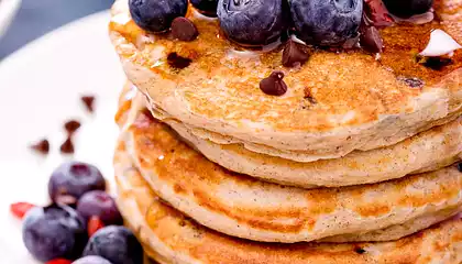 Healthy Whole Wheat Pancakes for One