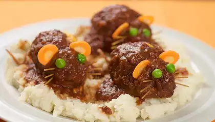 Baked Bloody Rats-Halloween Meatloaf