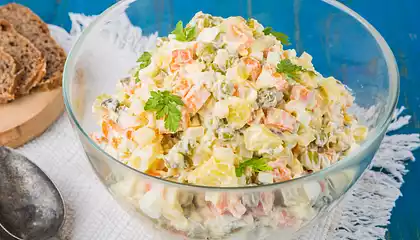 Stolichnyi Salat - Table Salad or Russian Salad