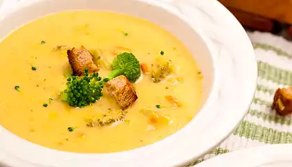 Broccoli Cheddar Beer Soup