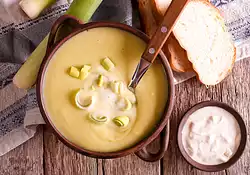 Chilled Vichyssoise/ Cold Leek and Potato Soup