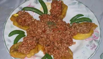 Ground Chicken Plantain Boats