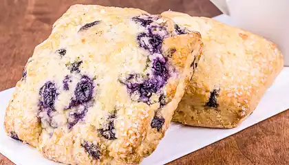 Blueberry Oatmeal Drop Biscuits