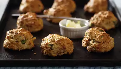 Bacon and Cheddar Drop Biscuits